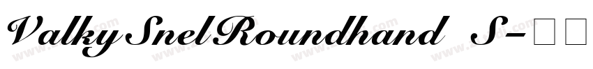 ValkySnelRoundhand S字体转换